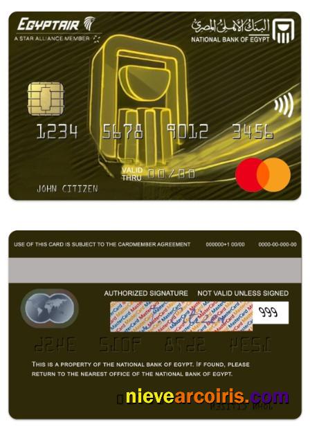 Egypt National Bank of Egypt Egyptair mastercard